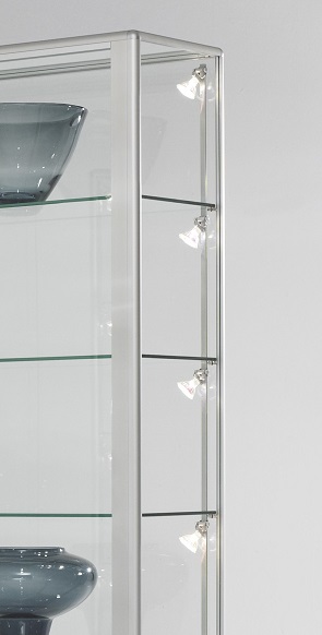 LED Schaukasten mit zwei verstellbaren Einlegeböden Schaukasten h43 x w30 x d20cm 